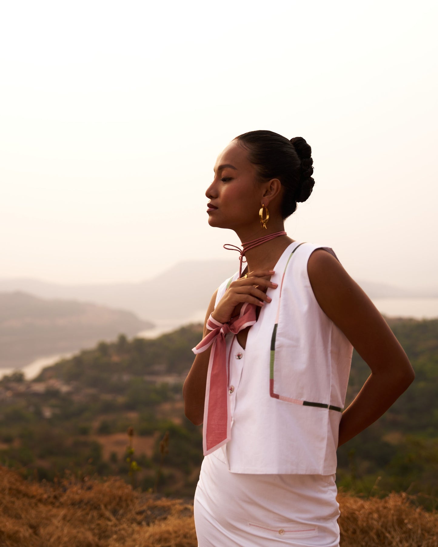 Cute As a Button Vest + Cute As a Button Mini Skirt
