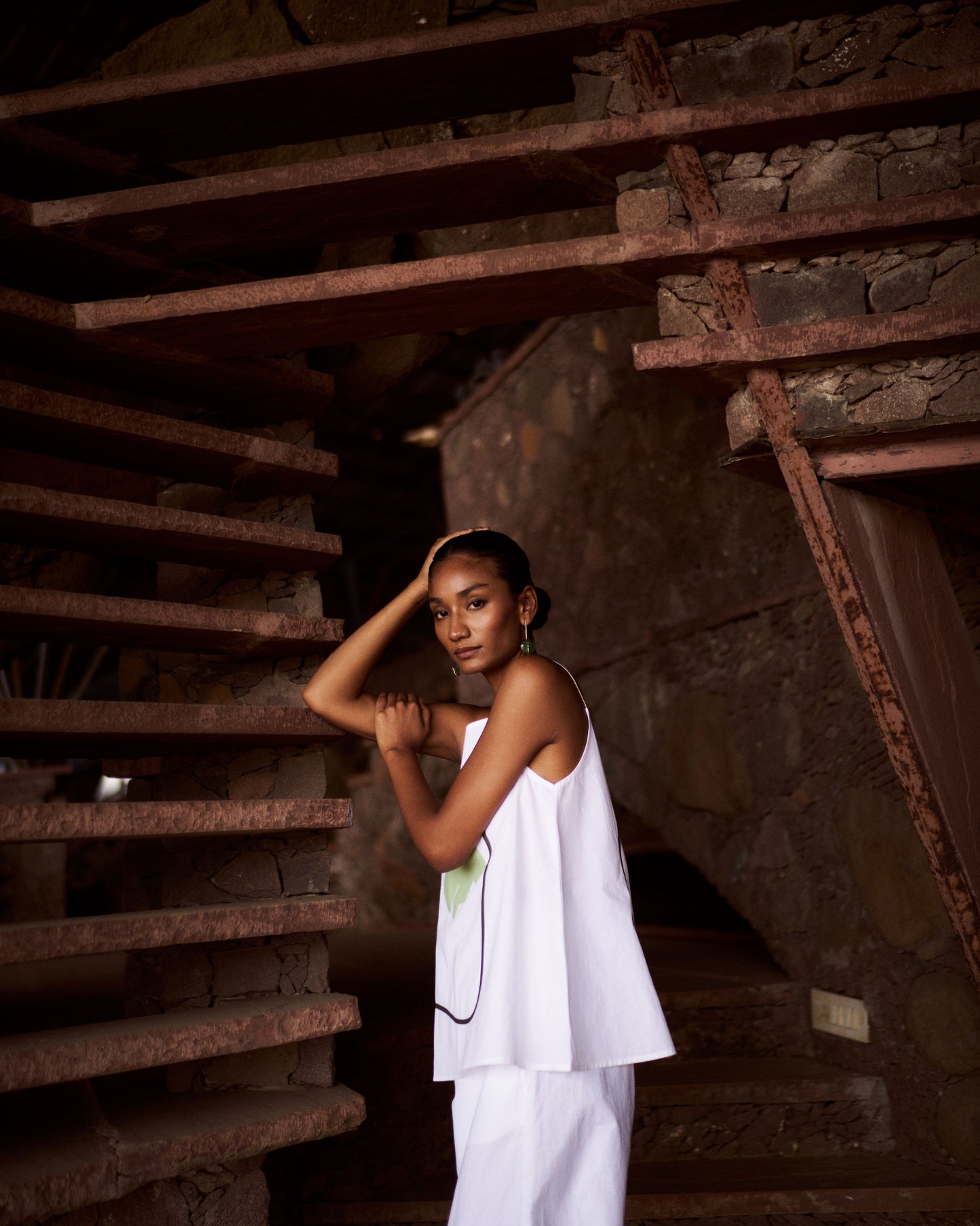 Summer Shadows Halter-Style Top + Cute As a Button Mini Skirt