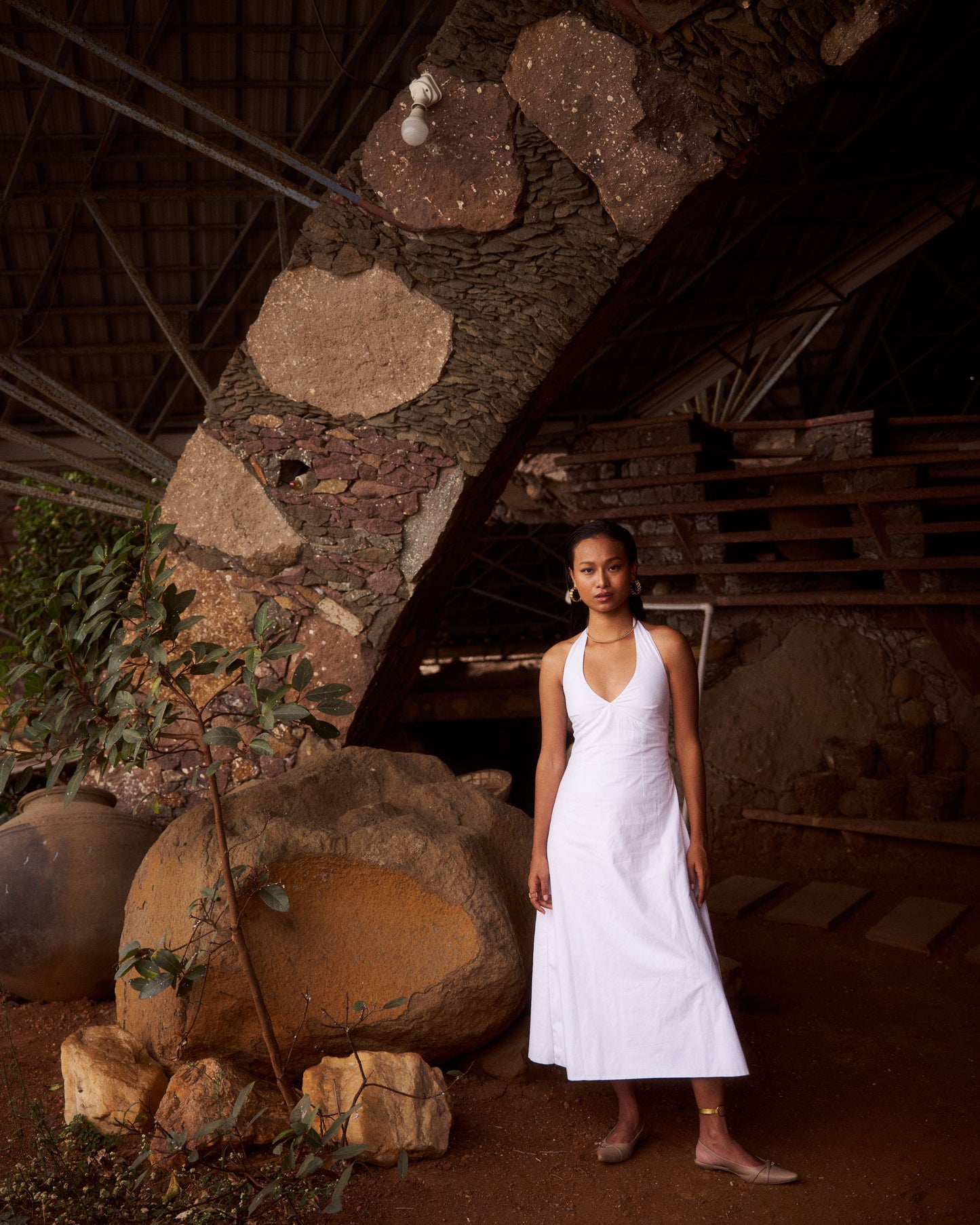 Pristine Halter Neck Summer Dress