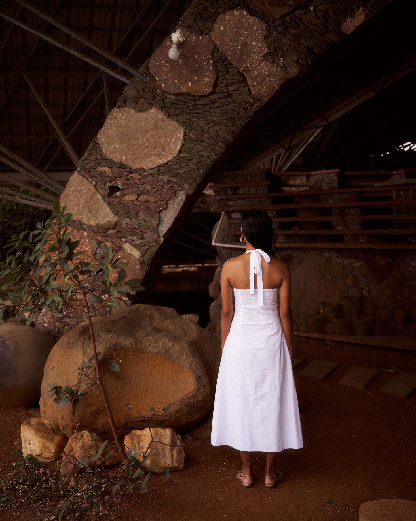 Pristine Halter Neck Summer Dress