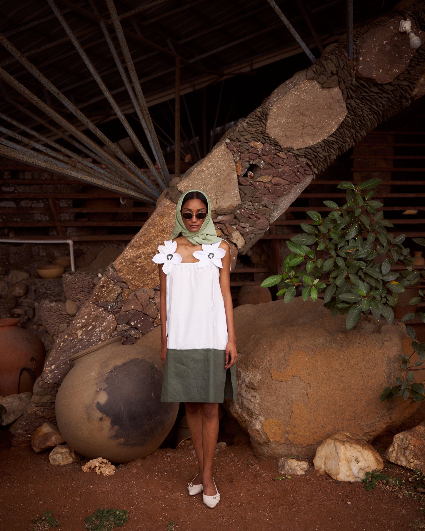 Wildflower Colour-Blocking Midi Dress