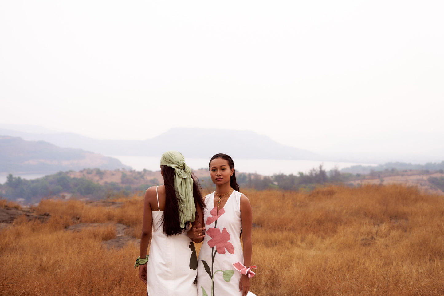 Blooming Springs Long Slit Dress