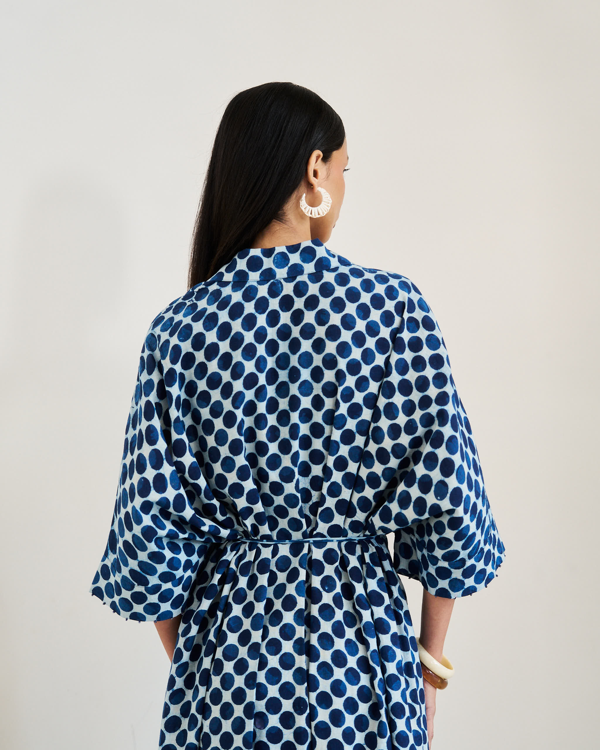 Confluence Dress - Rain Dot Indigo
