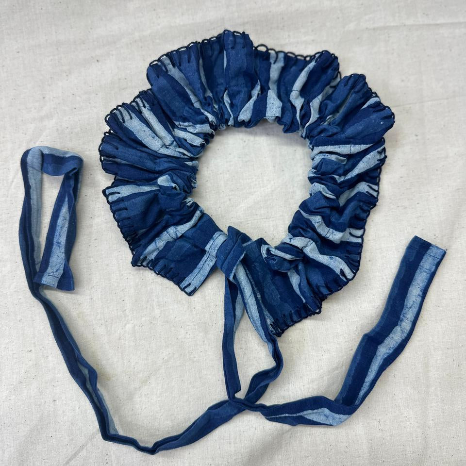Tie-able Indigo Stripe Scrunchie – Blanket Edge