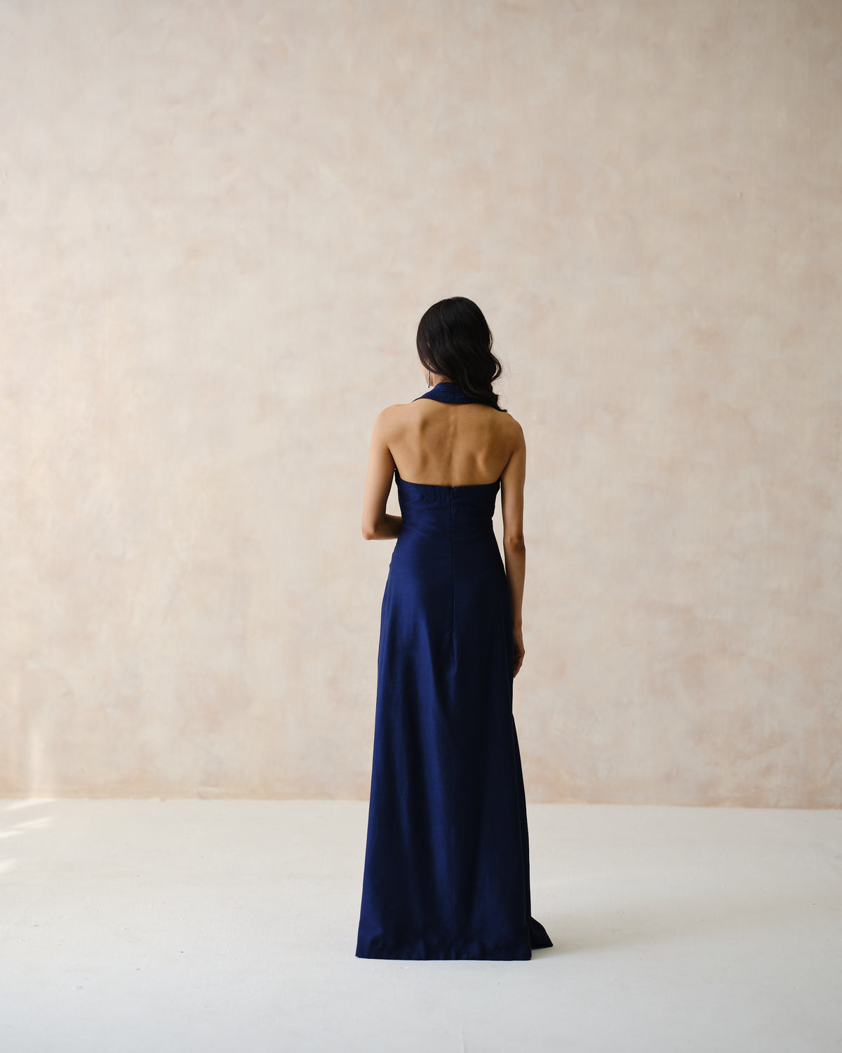 SPINE - Dastan Navy Halter Dress