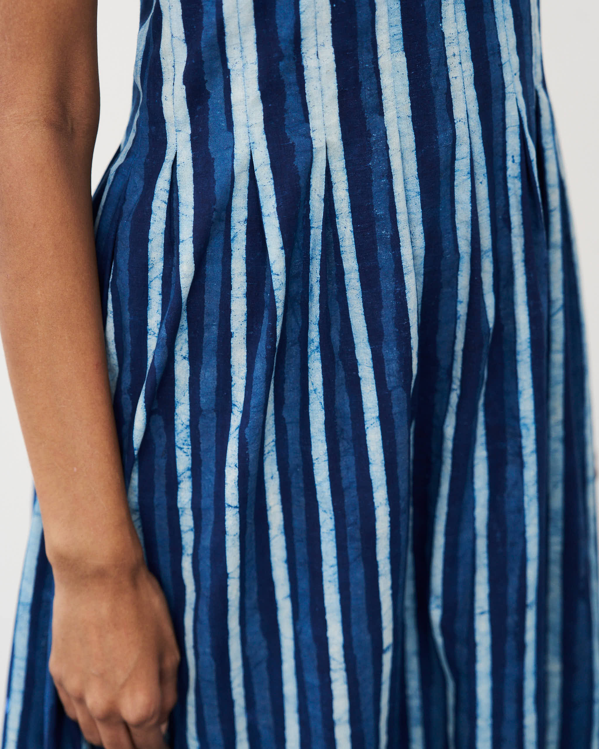 Canal Dress - Riverline Stripe Indigo