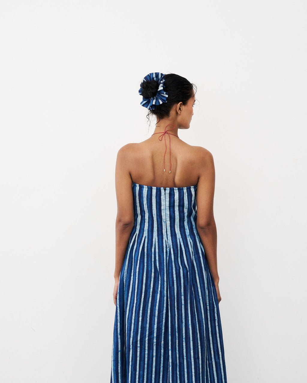 Canal Dress - Riverline Stripe Indigo