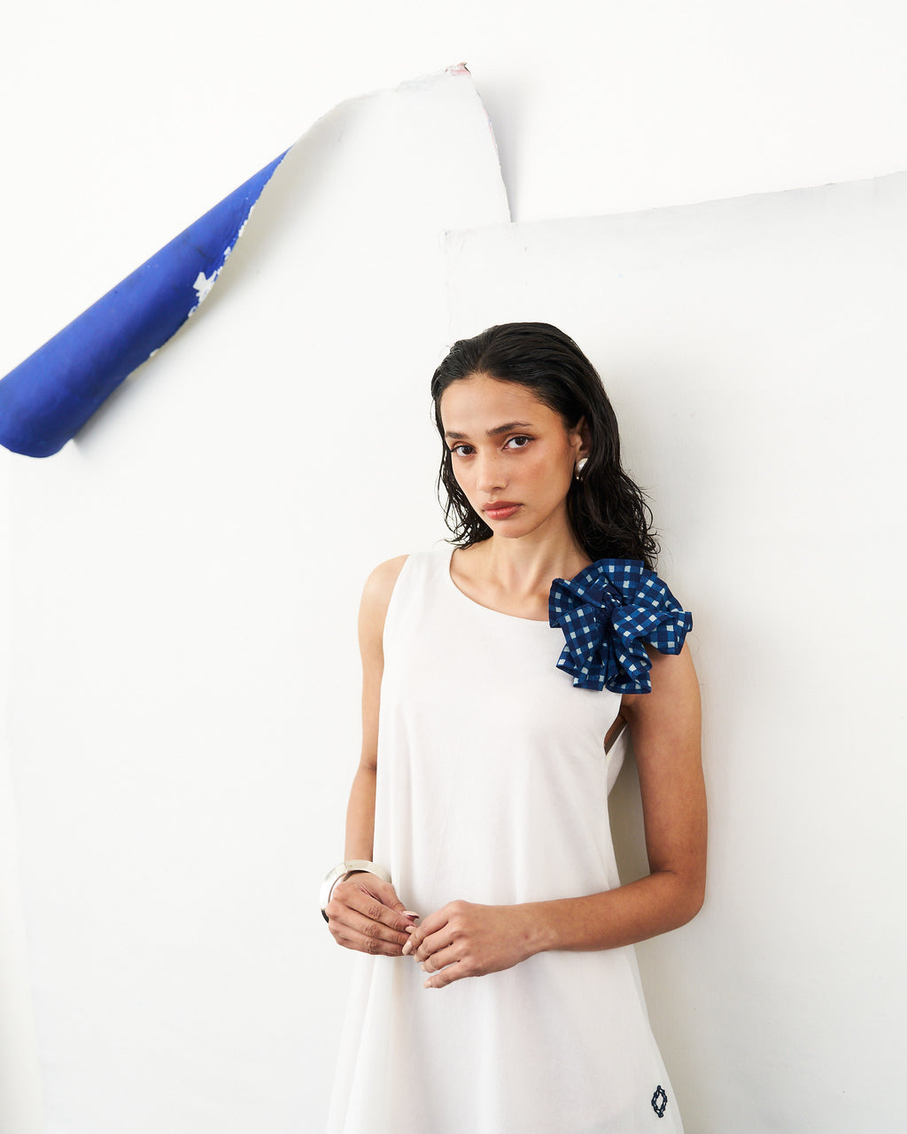 Everyday Dress - Pristine White with Craft Mark Gingham