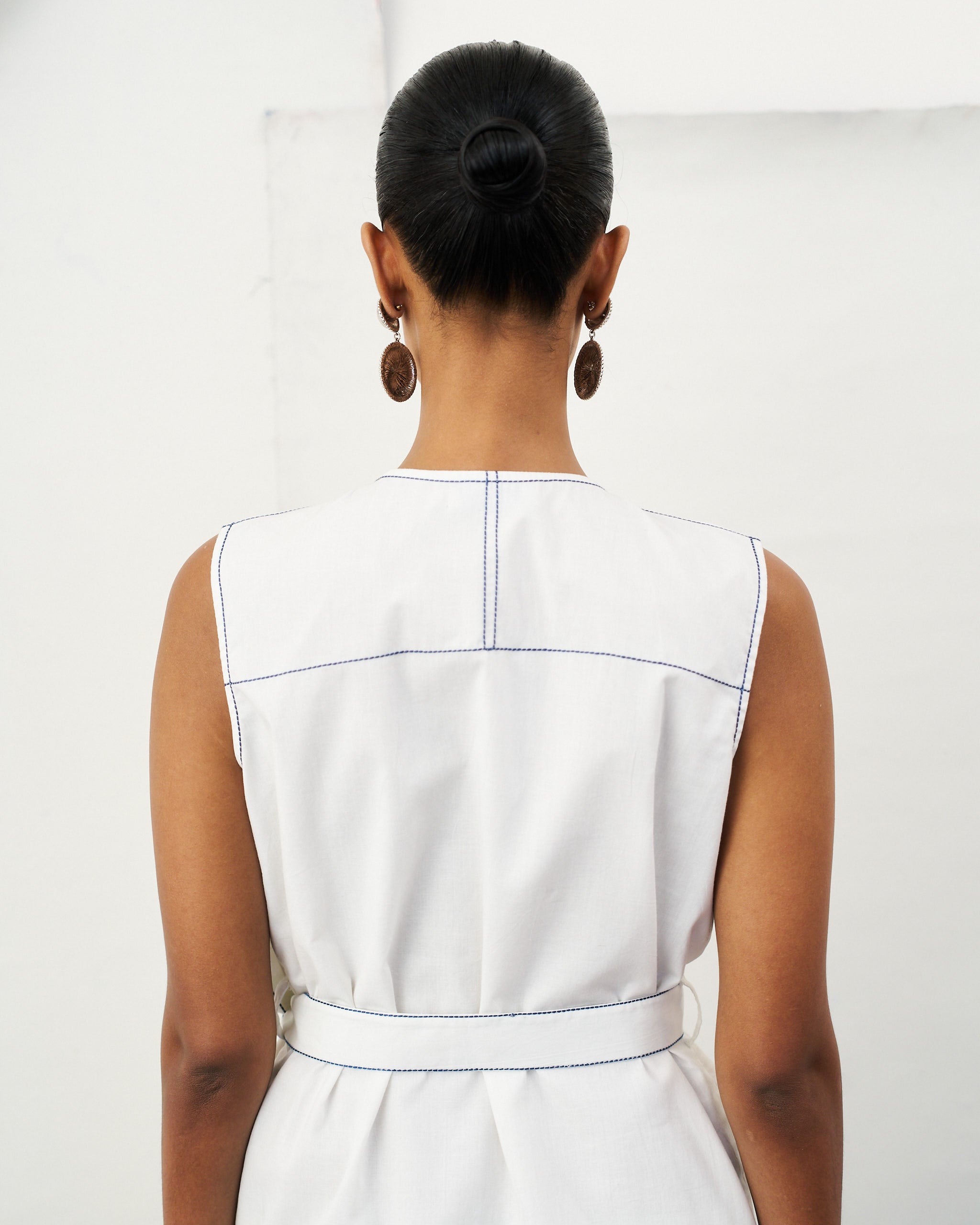 Belted Utility Shirt - Pristine White