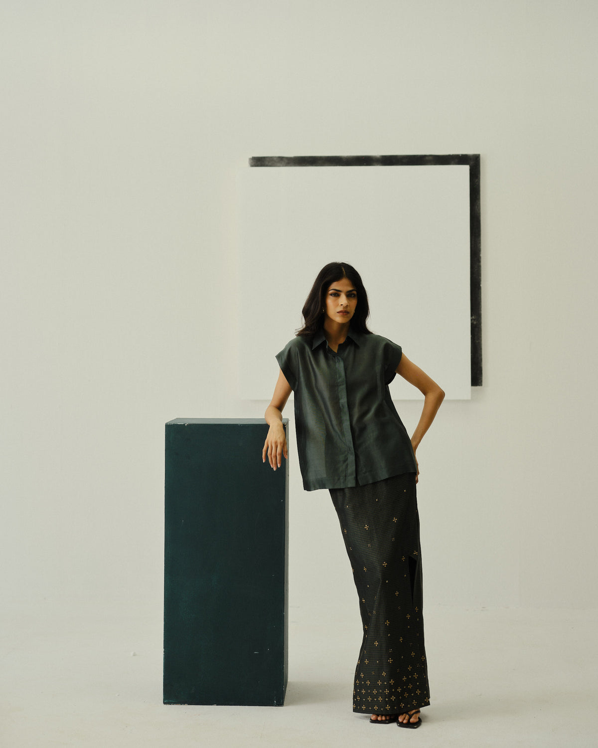 FRAME - Dakhni Green Shirt