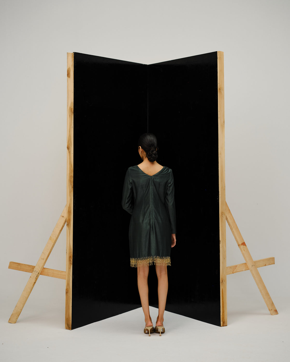 MARGIN - Dakhni Green Dress
