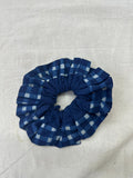Indigo Check Scrunchie – Craft Mark Gingham