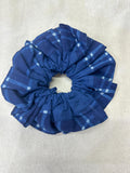 Indigo Check Scrunchie – Ledger Block