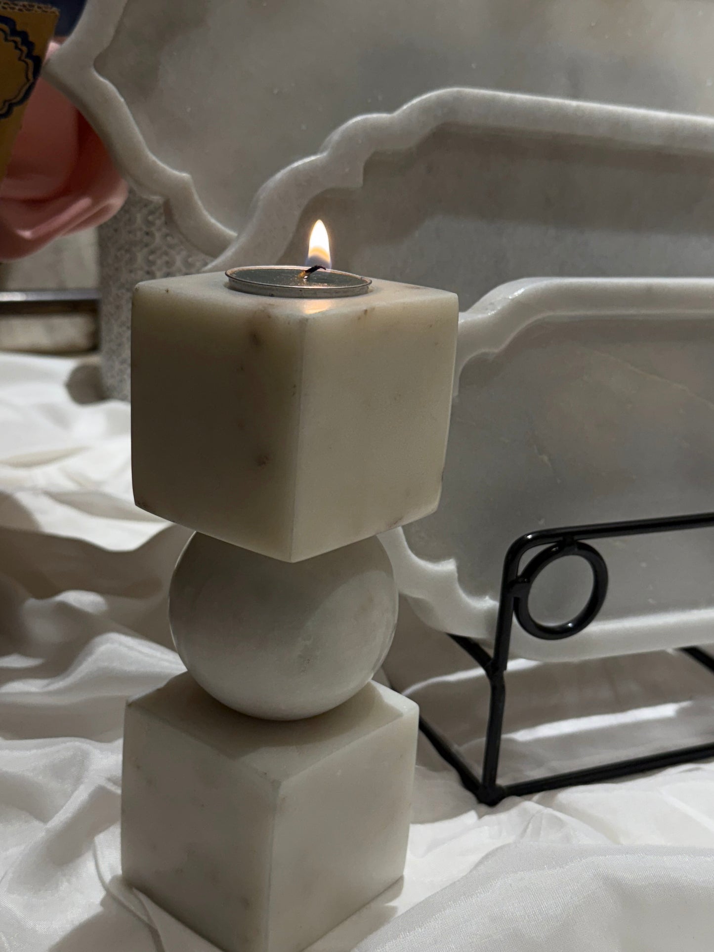 Geometric Candle Pillar