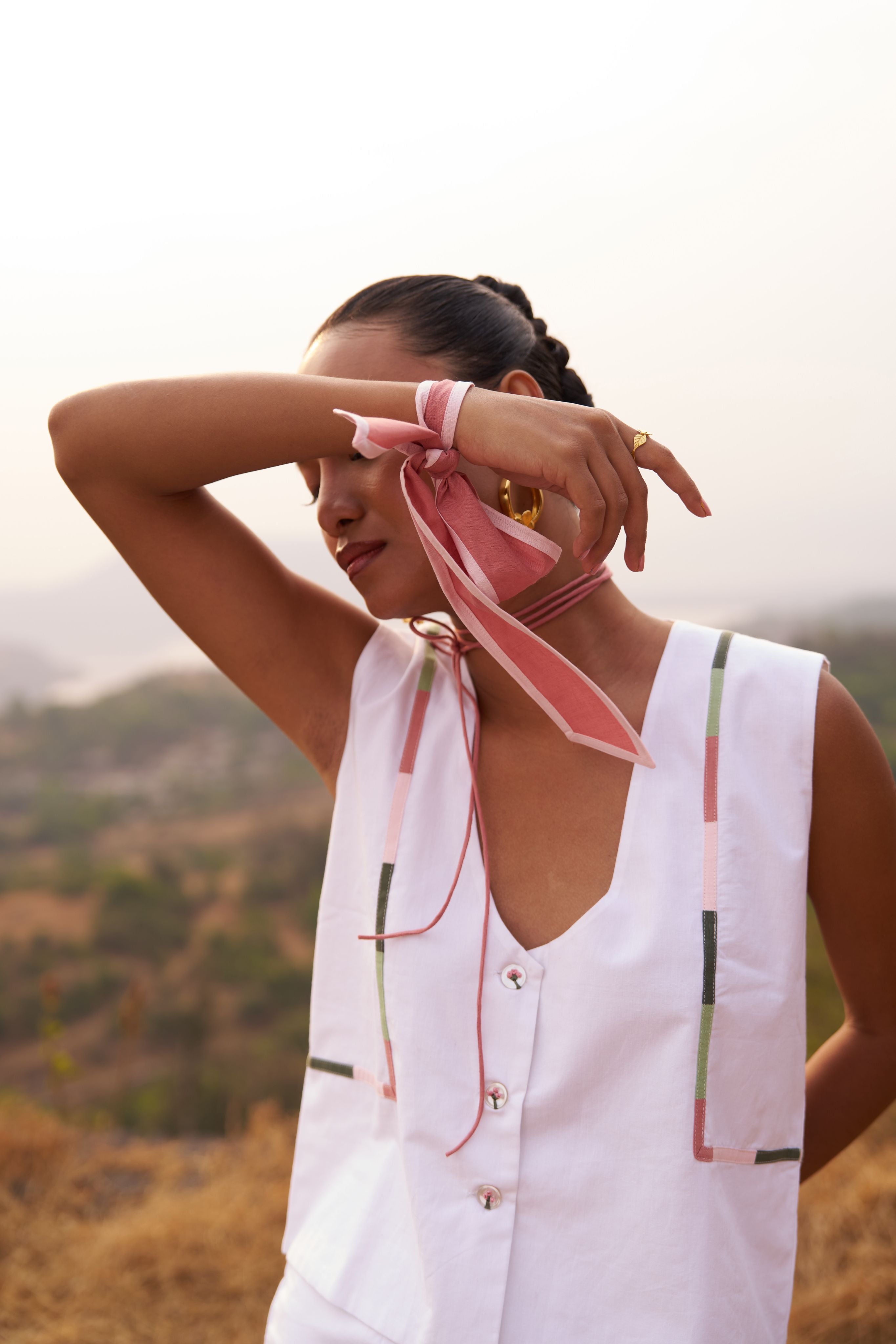Cute As a Button Vest + Cute As a Button Mini Skirt