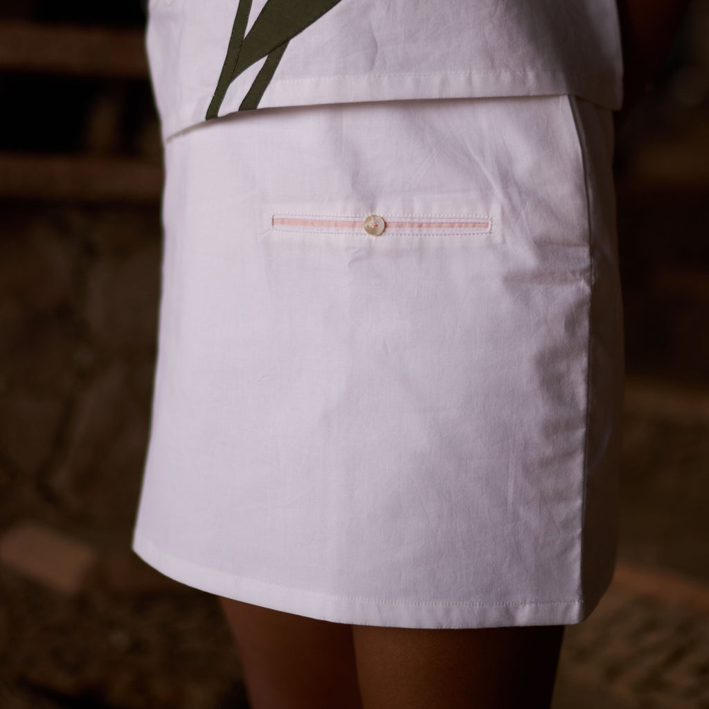 Summer Shadows Slip On Tunic + Cute As a Button Mini Skirt