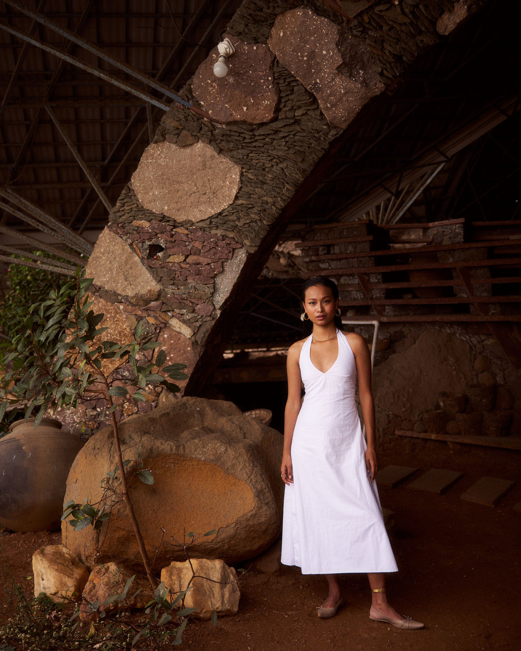 Pristine Halter Neck Summer Dress
