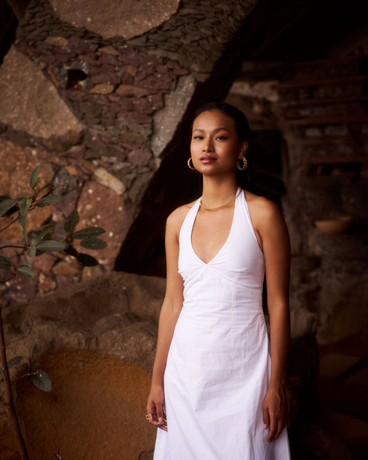 Pristine Halter Neck Summer Dress