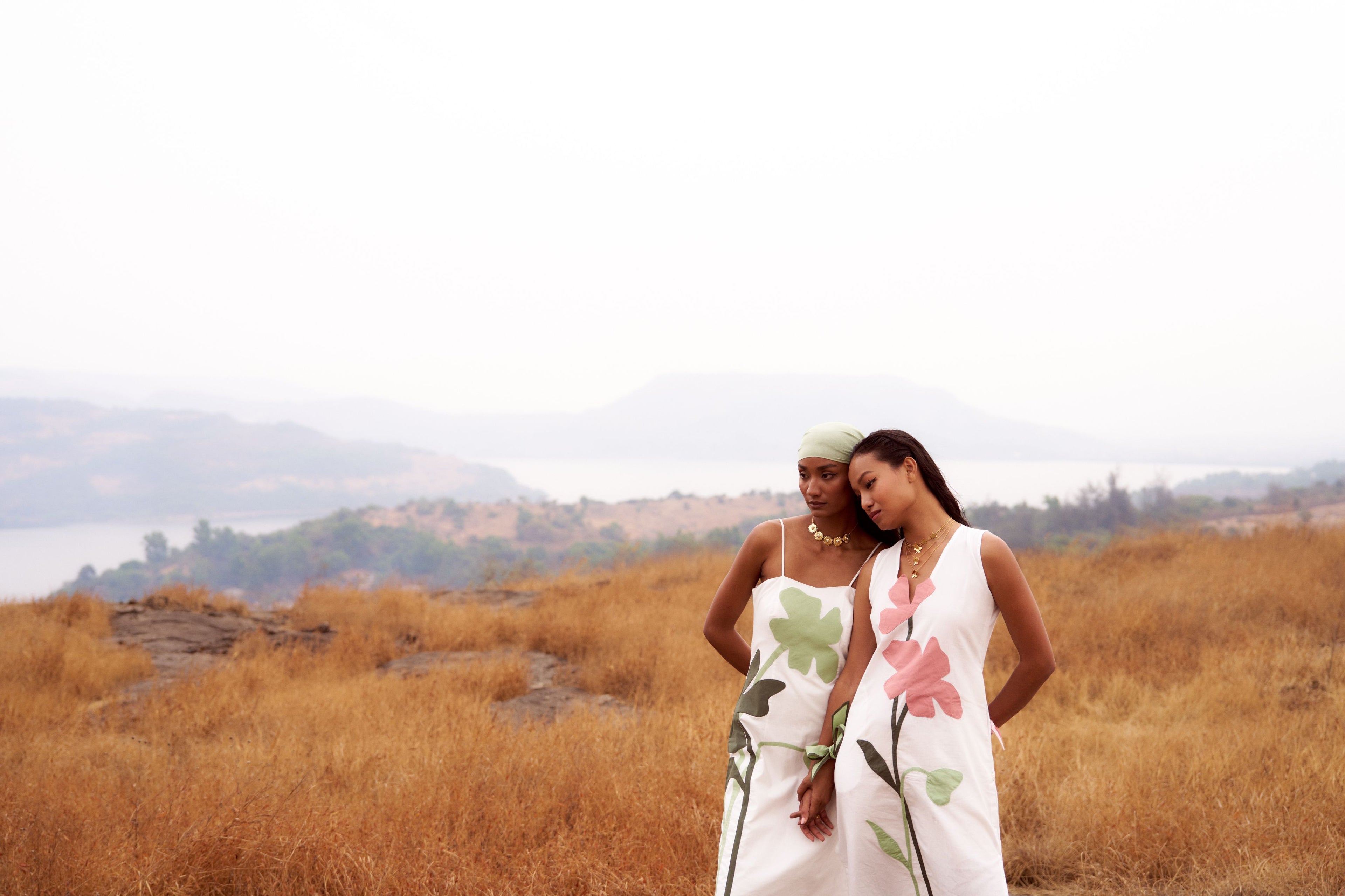 Blooming Springs Long Slit Dress