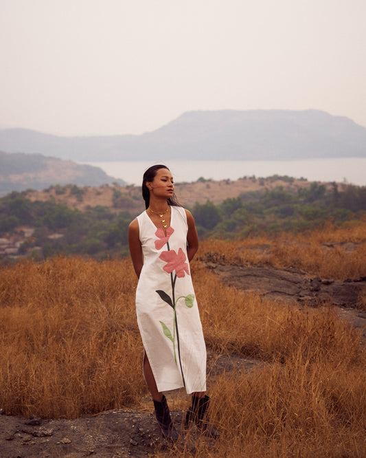 Blooming Springs Long Slit Dress