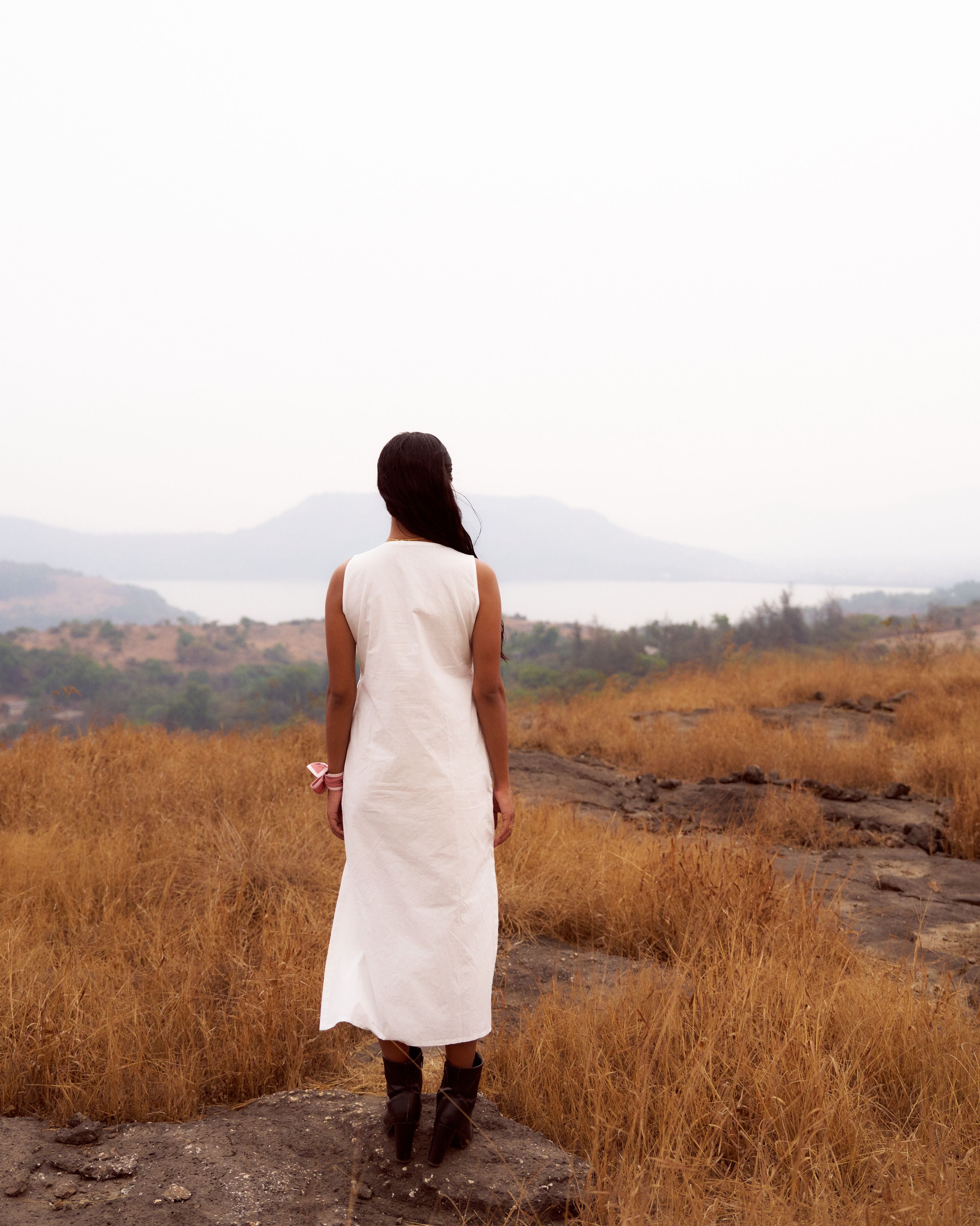 Blooming Springs Long Slit Dress