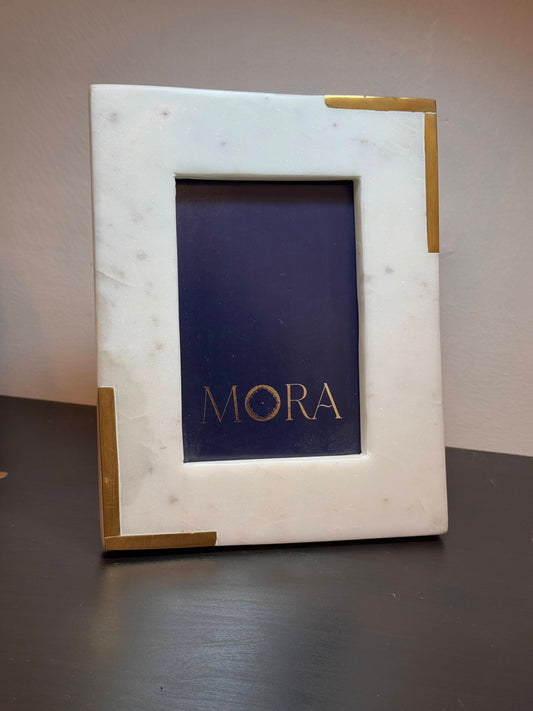 Brass Inlay Frame - White