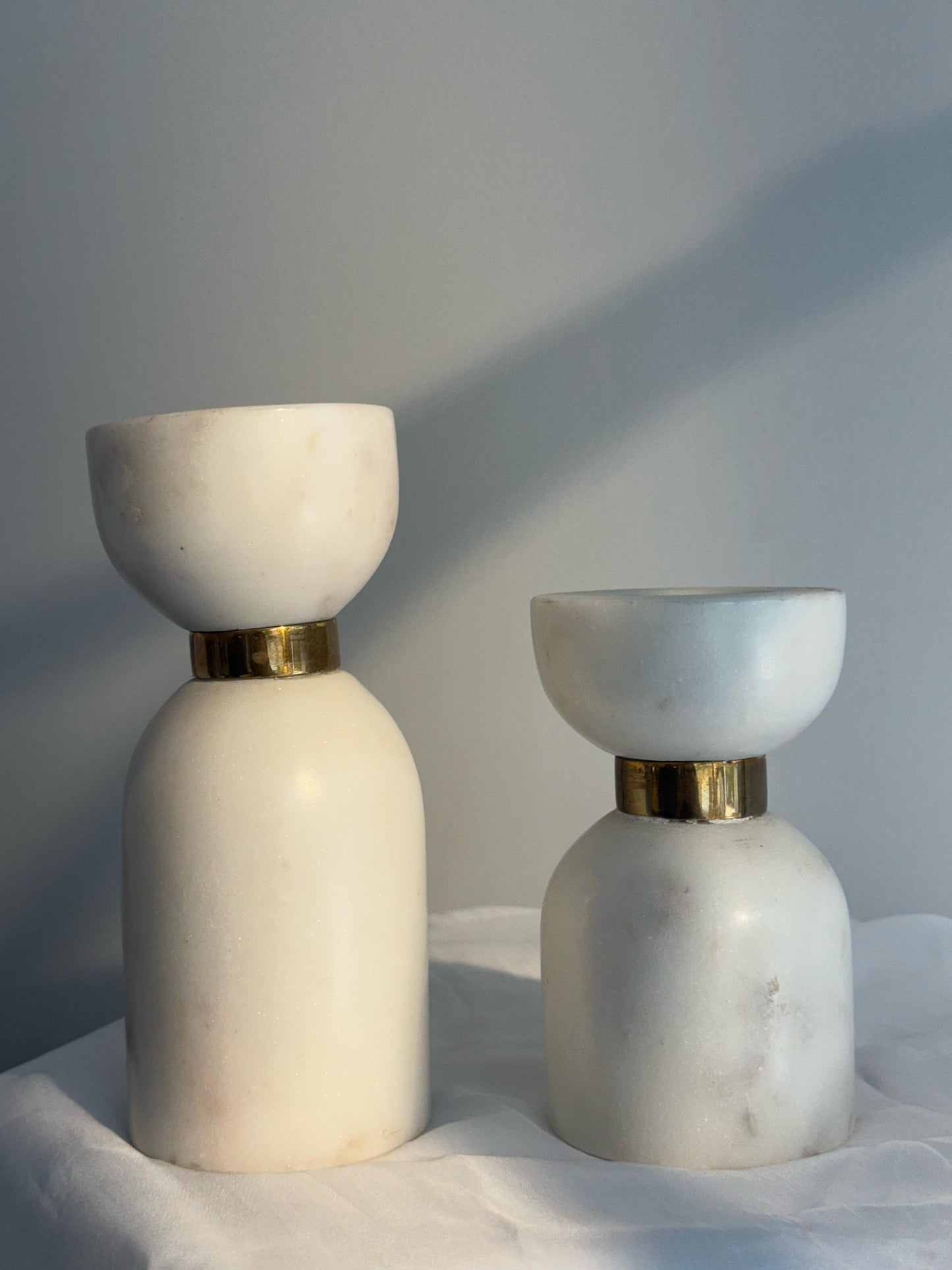 Hourglass Candle Holder - Set Of 2