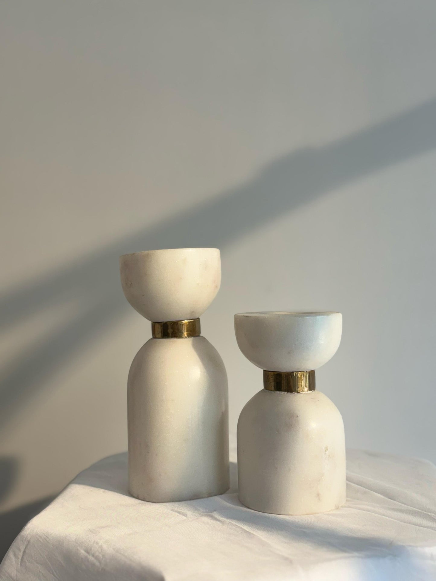 Hourglass Candle Holder - Set Of 2