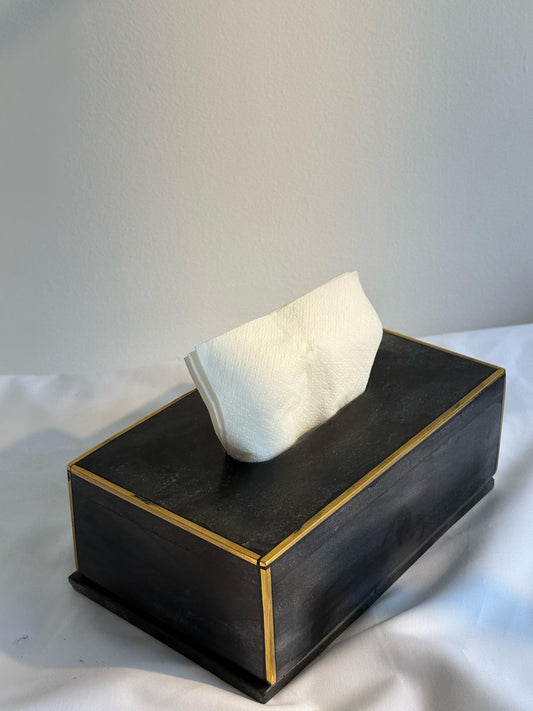 Brass Inlay Tissue Box